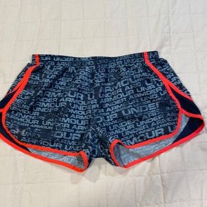 Under Armor Gray and Pink Shorts with Liner